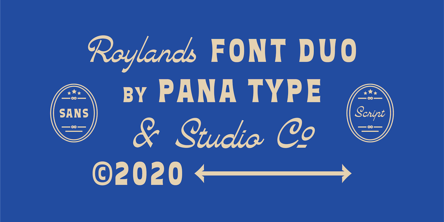 Пример шрифта Roylands Font Duo Script